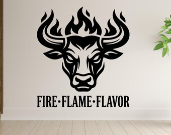 Steak House Wall decals Grill master Wall Decal | Steak wall stickers, Restaurant wall Art 1293RS