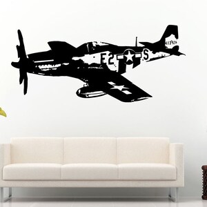 Old Vintage War Air Force Airplane Jet Aircraft Wall Decal Vinyl Sticker Mural Room Decor L673