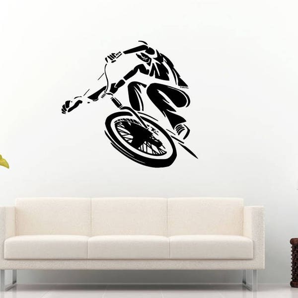 Bmx Bike Bicycle Extreme X-Games Sports Trick Srunt Wall Sticker Decal Vinyl Mural Decor Art L2252