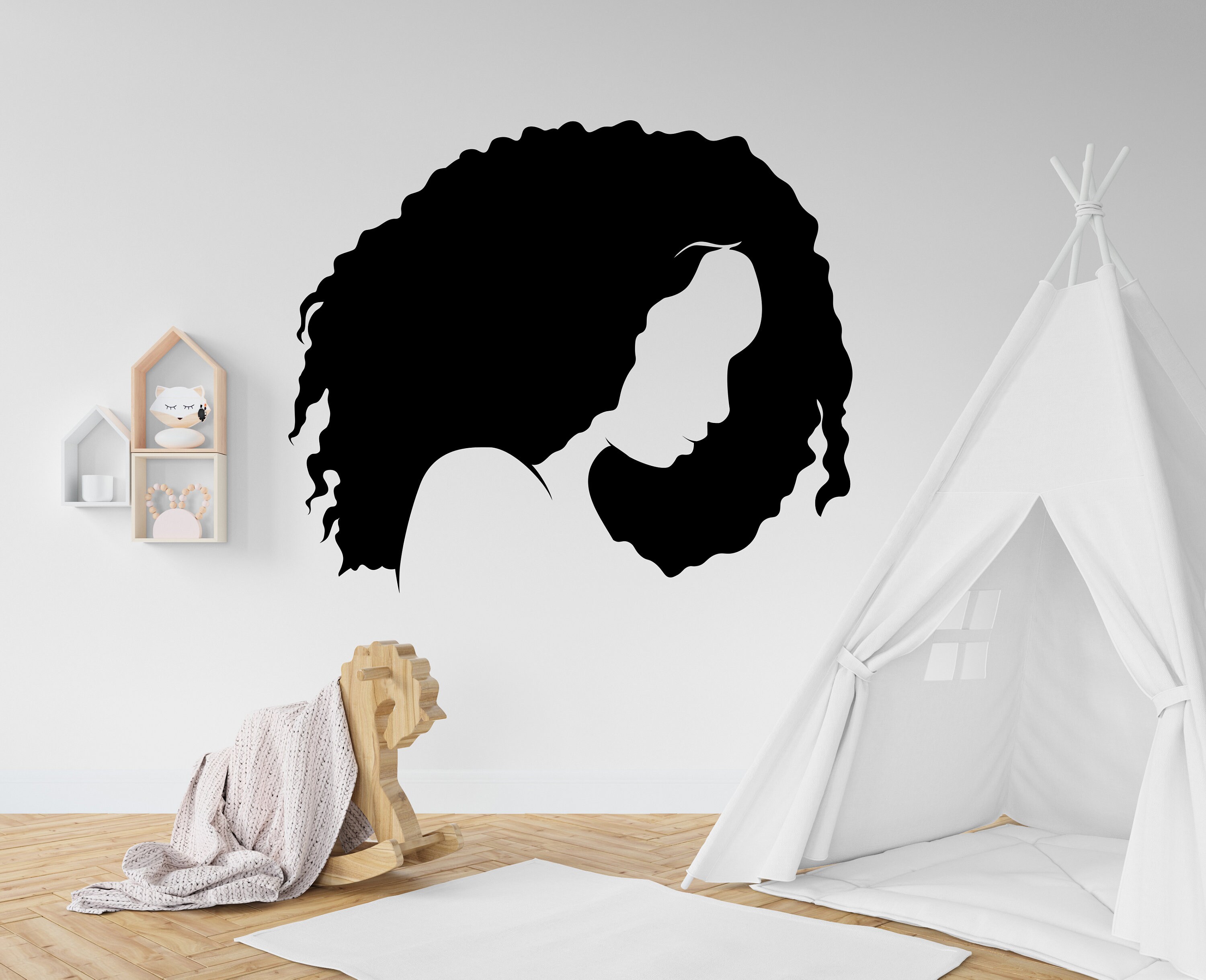 Afro Queen Afro Black Wall Decals Melanin Afro Beauty Woman African ...