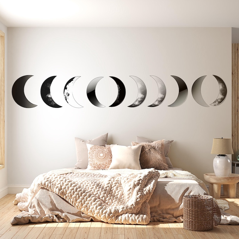 Moon Phase Wall Decal - Etsy