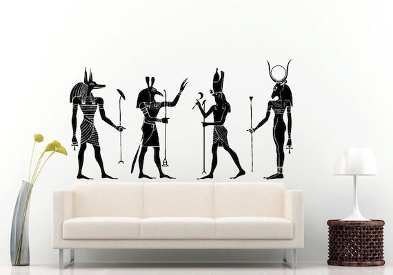various egyptian gods and goddess wall decal vinyl sticker | etsy