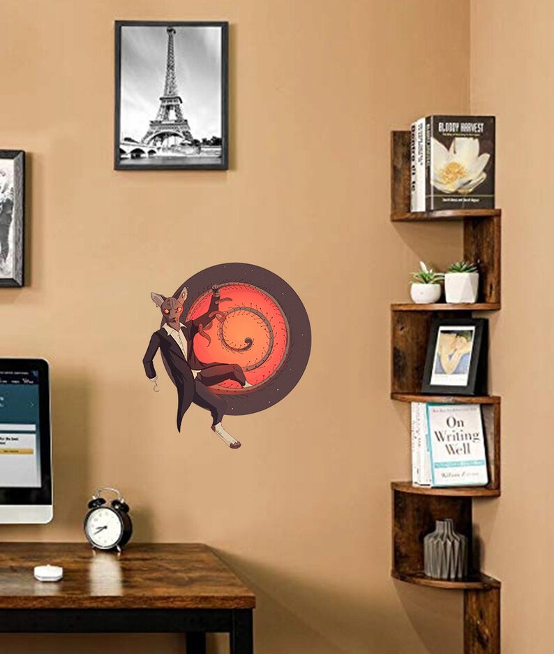 Angry Sphinx Cat Wall Decal, Angry Sphinx Cat Wall Sticker, Angry ...