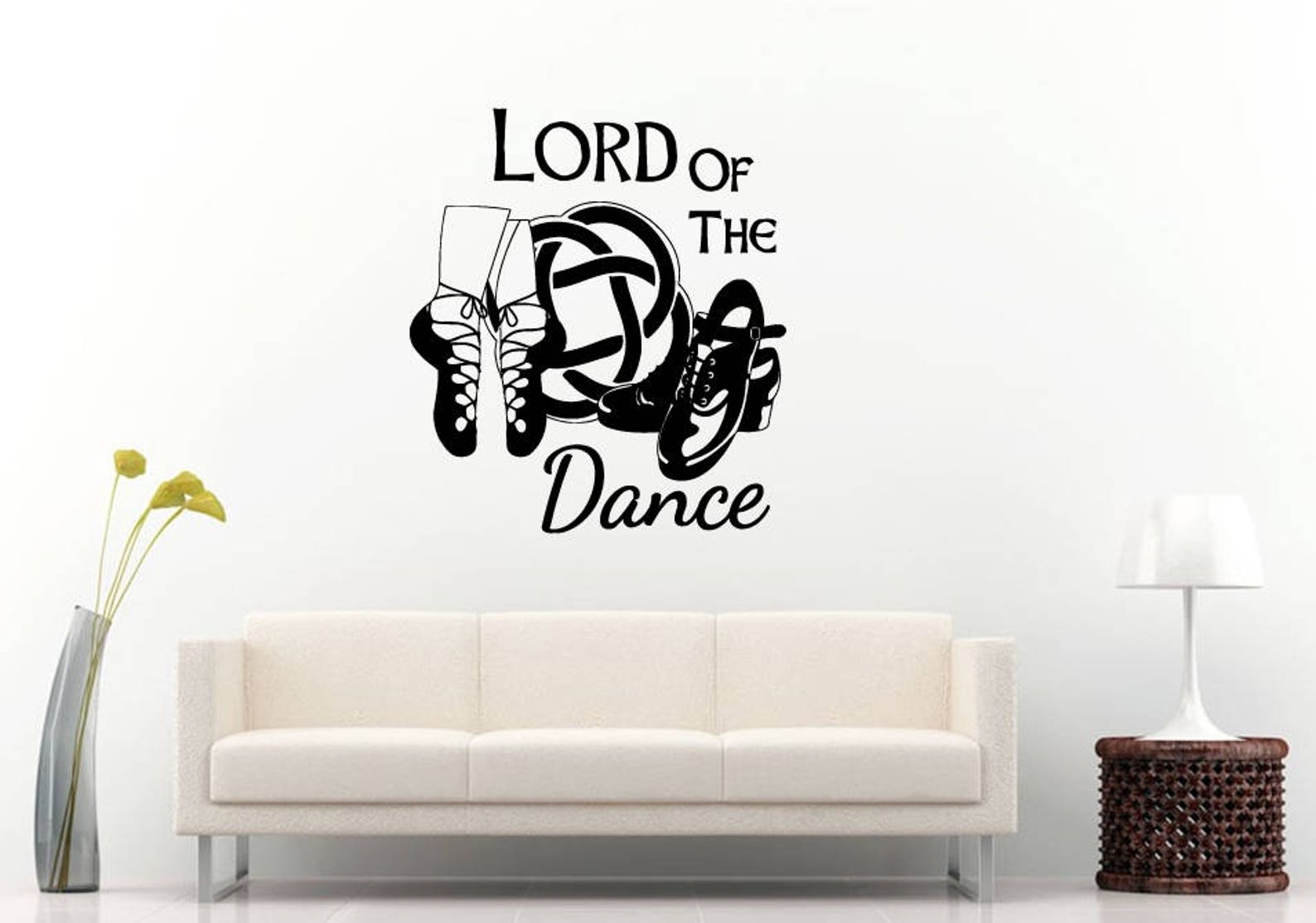 lord of the dance ballet shoes dancing room wall sticker decal vinyl mural decor art l2424