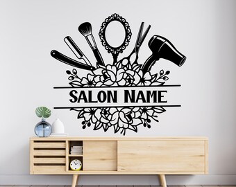 Beauty Salon Hair Stylist wall decor Hairdresser Salon Manicure Hair Hairdresser Women Girl Room Gifts Her Vinyl Wall Art Stickers 1188RS
