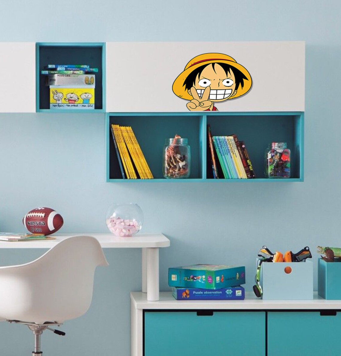 Anime Boy Sticker Anime Boy Wall Decal Anime Boy Wall Decor Etsy