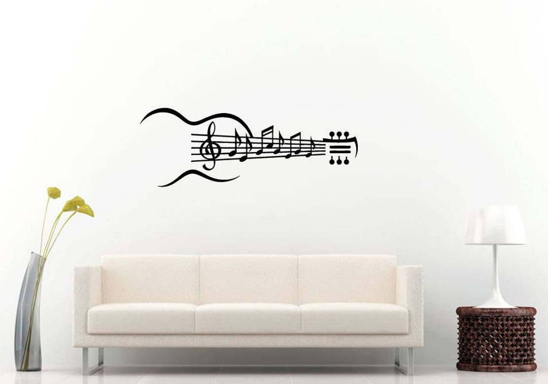 Stickers Muraux Musique - Guitare, Piano, Violon, Symboles - Déco Chambre Enfant, Salon, Salle De Musique