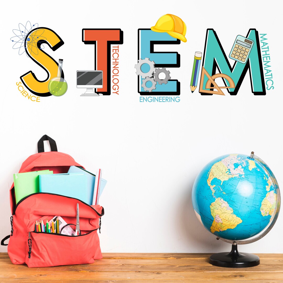 Stem Science Technology Engineering Math Wall Decal, Steam Wall Decals ...