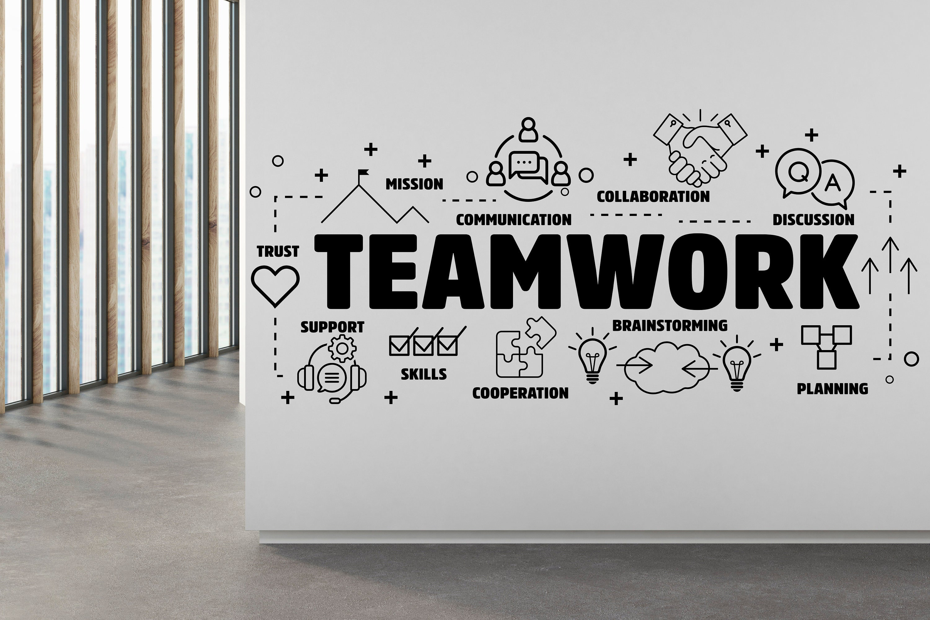 Teamwork Wall Decal Office Wall Decal Office Wall Decor Enterpreneur ...