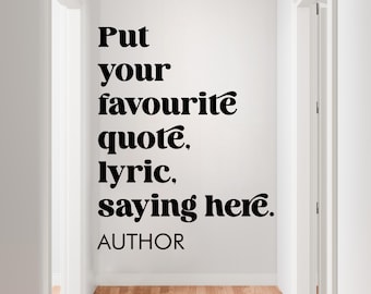 Personalised Quote Decor: Custom Typography Wall Decals 1269RS