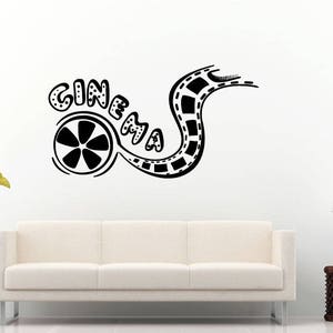 Cinema Movie Film Motion Picture Fun Pop-Corn Flick Theater Entertainment Wall Sticker Decal Vinyl Mural Decor Art L2318