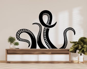 Octopus Wall Decal/ Ocean Wall Decal/ Nautical Wall Décor/ Octopus Wall Art/ Octopus Tentacle Wall Decal (K1179 - Foto 10