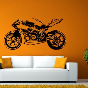 Sport Speed Bike Fast Motorcycle Racing Crotch Rocket Wall Window Sticker Decal Vinyl Silhouette Decor L1905