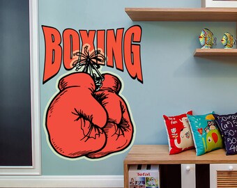 Boxen MMA Handschuhe Wandtattoo, Boxen & MMA Handschuhe Wandaufkleber, Boxen MMA Handschuhe Wand-Dekor