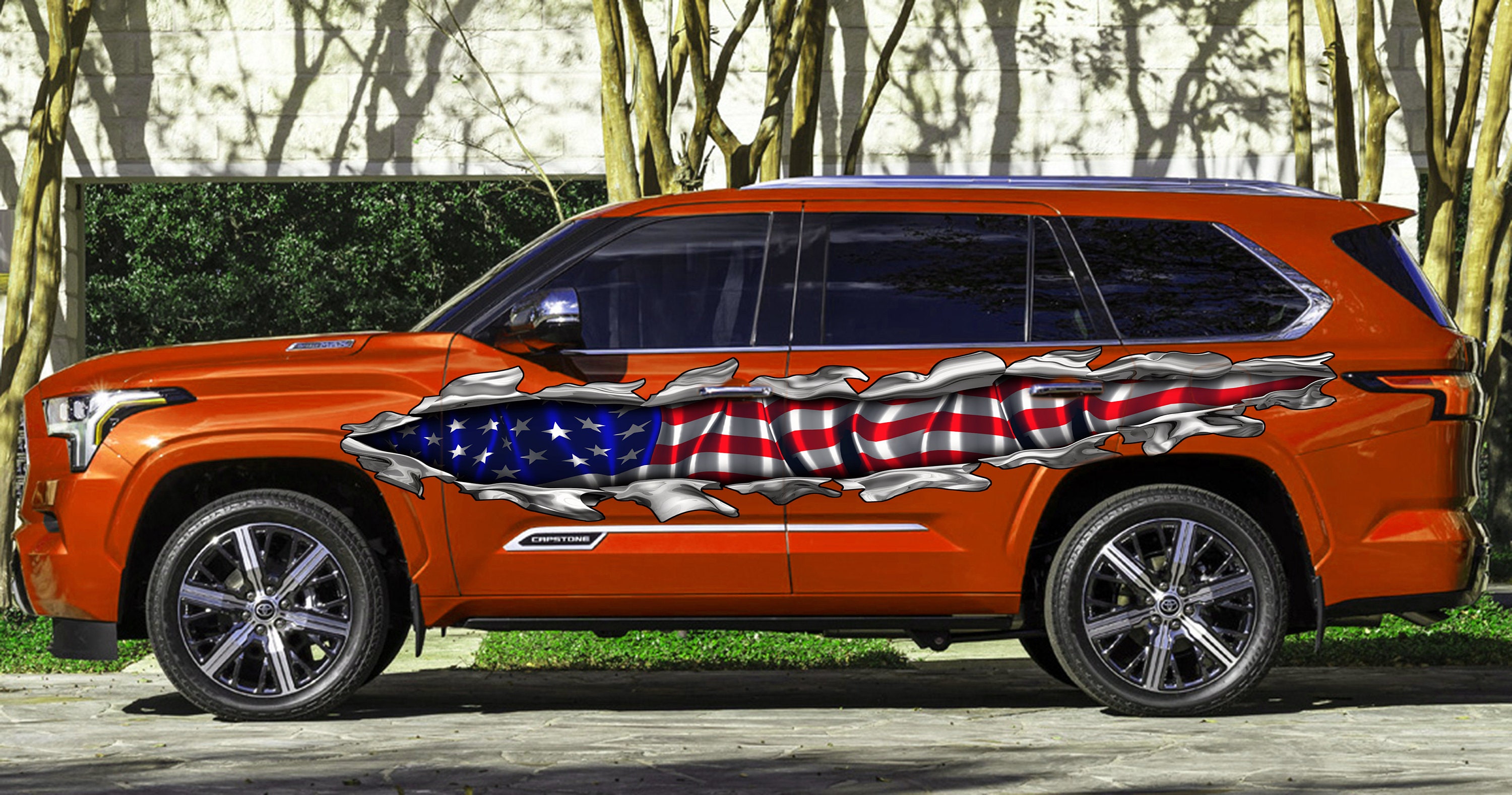 US Flag Car Vinyl Decal US Pride Car Graphics American Flag - Etsy