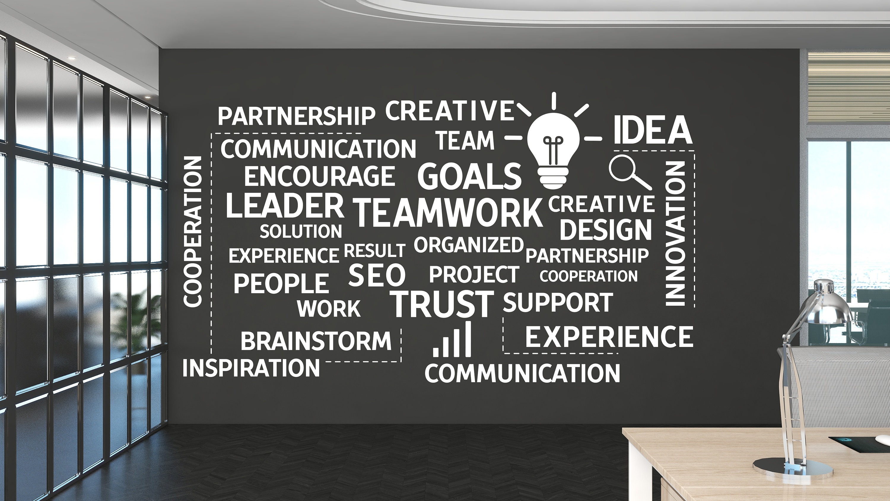 Teamwork Wall Decor Office Wall Decal Creative Team Idea Teamwork ...