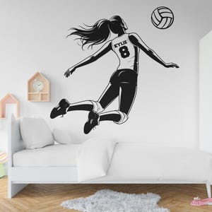 Large Custom Name Volleyball Girl wall decal Sport Wall Decal Kids Decal Personalized Gifts wall Vinyl Wall Sticker Boy Room 570RS