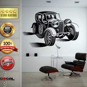 Sport exotische Racing nieuwe oude School Muscle Car voertuig muur Vinyl Sticker muurschildering kamer Decor L1821
