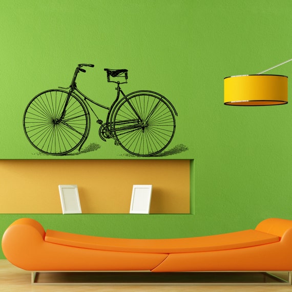 Vintage Bicycle Wall Sticker Vinyl Mural Decal Home House
