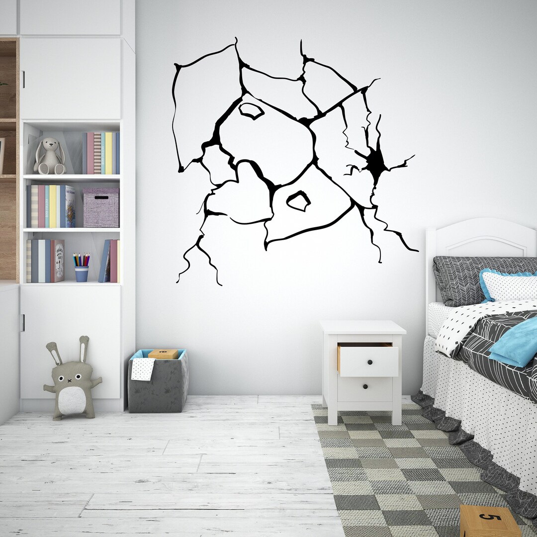 Crack Wall Wall Decal, Cracked Wall Sticker, Cracked Broken Vinyl Wall ...