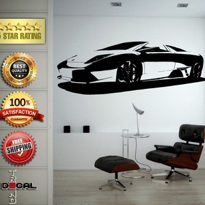 Sport exotische Racing nieuwe oude School Muscle Car voertuig muur Vinyl Sticker muurschildering kamer Decor L1831