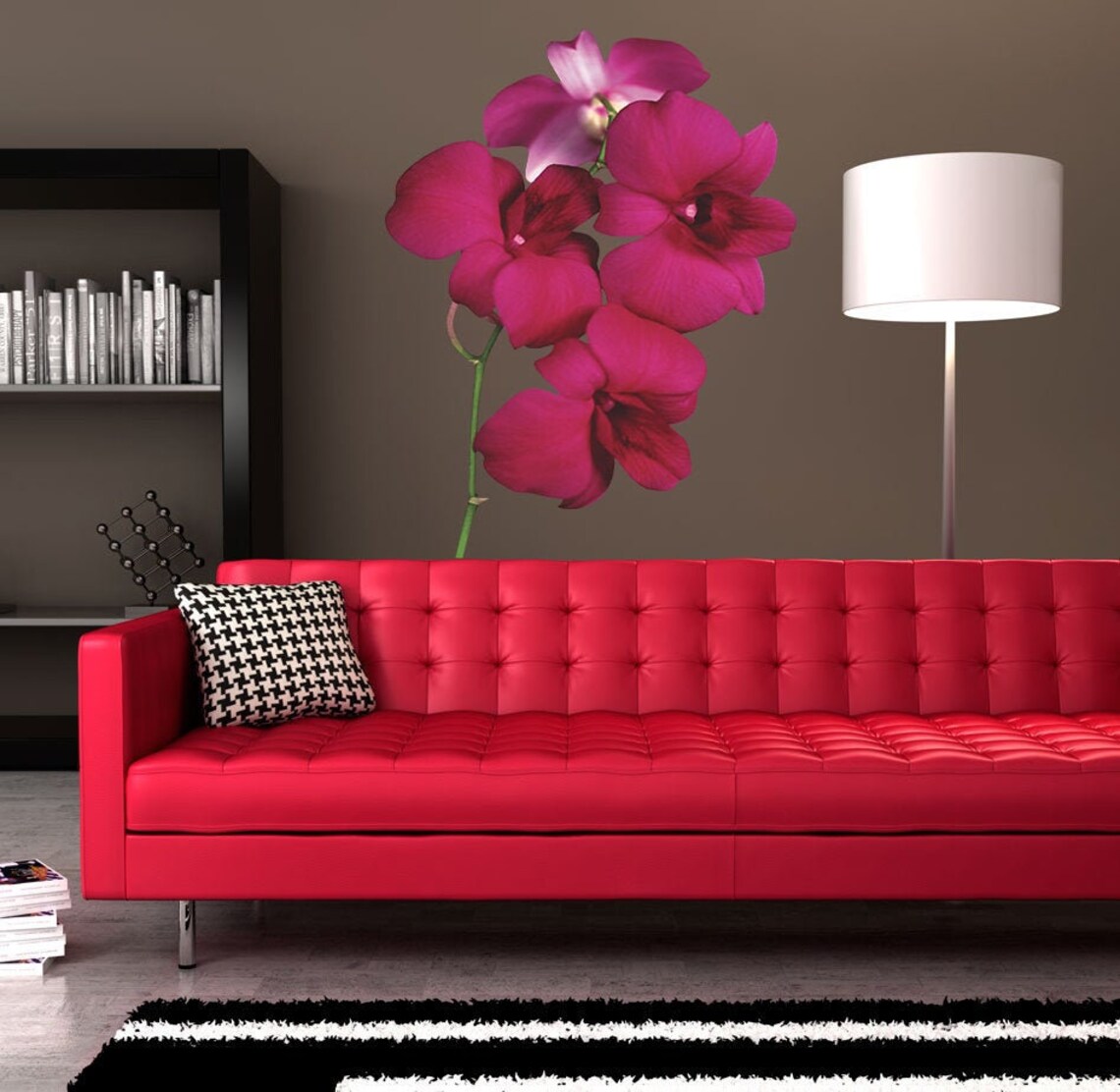 Orchid Wall Decal Orchid Wall Sticker Orchid Wall Decor Etsy
