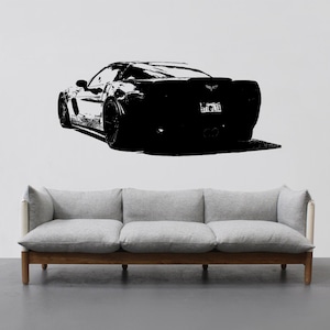 Sport exotische Racing nieuwe oude School Muscle Car voertuig muur Vinyl Sticker muurschildering kamer Decor L1818