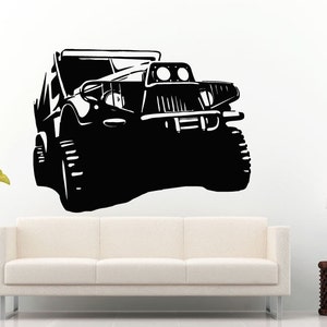 Off Road Sport Utility Vehicle Mountains Rocks Dirt 4 X 4 Wall Decal Vinyl Sticker Mural Room Decor L832
