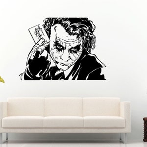 Joker lustig Mann verrückt gruselig Smile eine Spielkarte Warum halten, so dass ernsthafte Aufkleber Vinyl Aufkleber Wandbild Room Decor L1049