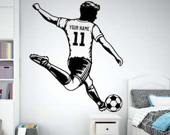 Soccer wall decor, Football Wall Decal Sport Vinyl, Football stickers, Boys Passion, Goal Wall Art, Wall Stickers, Kids Room, Decor 1189RS