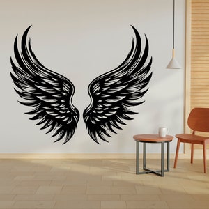 Angel Wings wall decal Wings Mid Century Modern Boho Angel Wings Decal Stickers Nursery Decor Kids Room Wall Art Home Decor 257RS