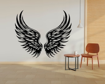 Angel Wings wall decal Wings Mid Century Modern Boho Angel Wings Decal Stickers Nursery Decor Kids Room Wall Art Home Decor 257RS