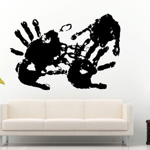 Four 4 Hands Hand Prints Print Wall Decal Vinyl Sticker Mural Room Decor L877