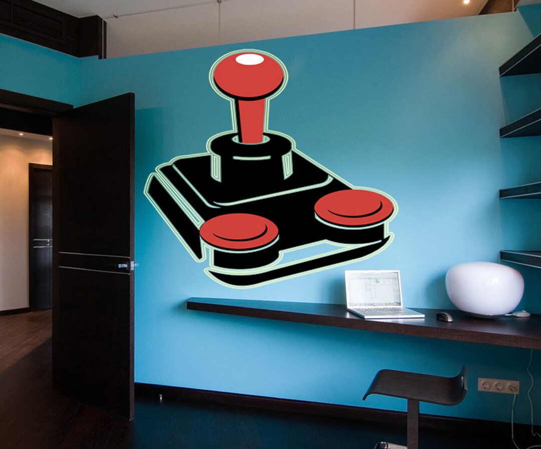 Joystick Game Console Wall Decal, Joystick Game Console Wall Sticker ...