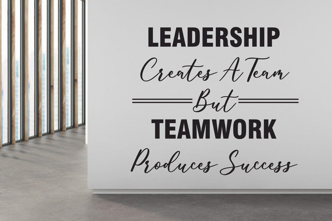 Leadership Wall Decor Office Wall Decal Idea Teamwork Business Worker ...