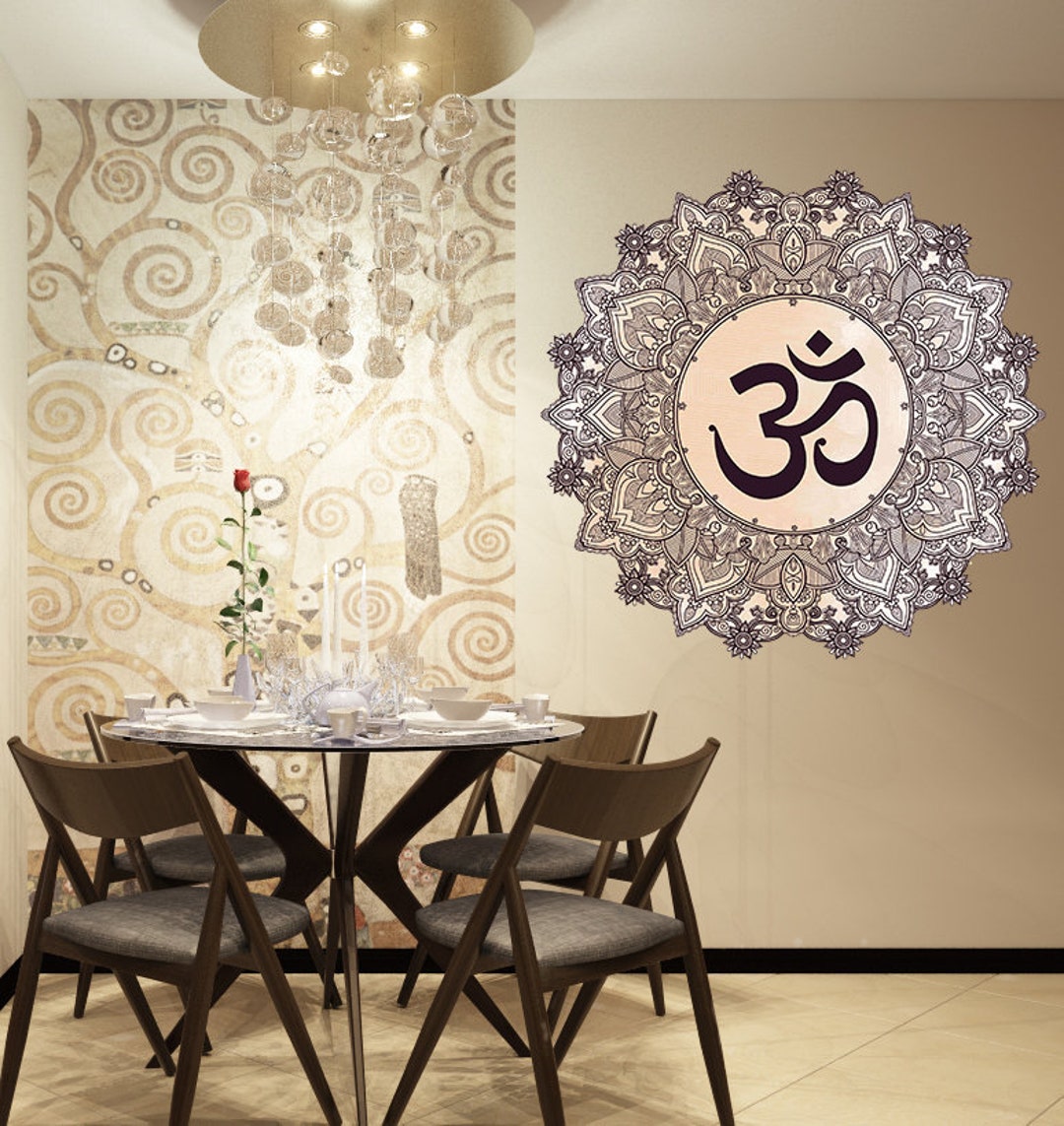 Grandora Muursticker W5590 Muurtattoo woonkamer Mandala I
