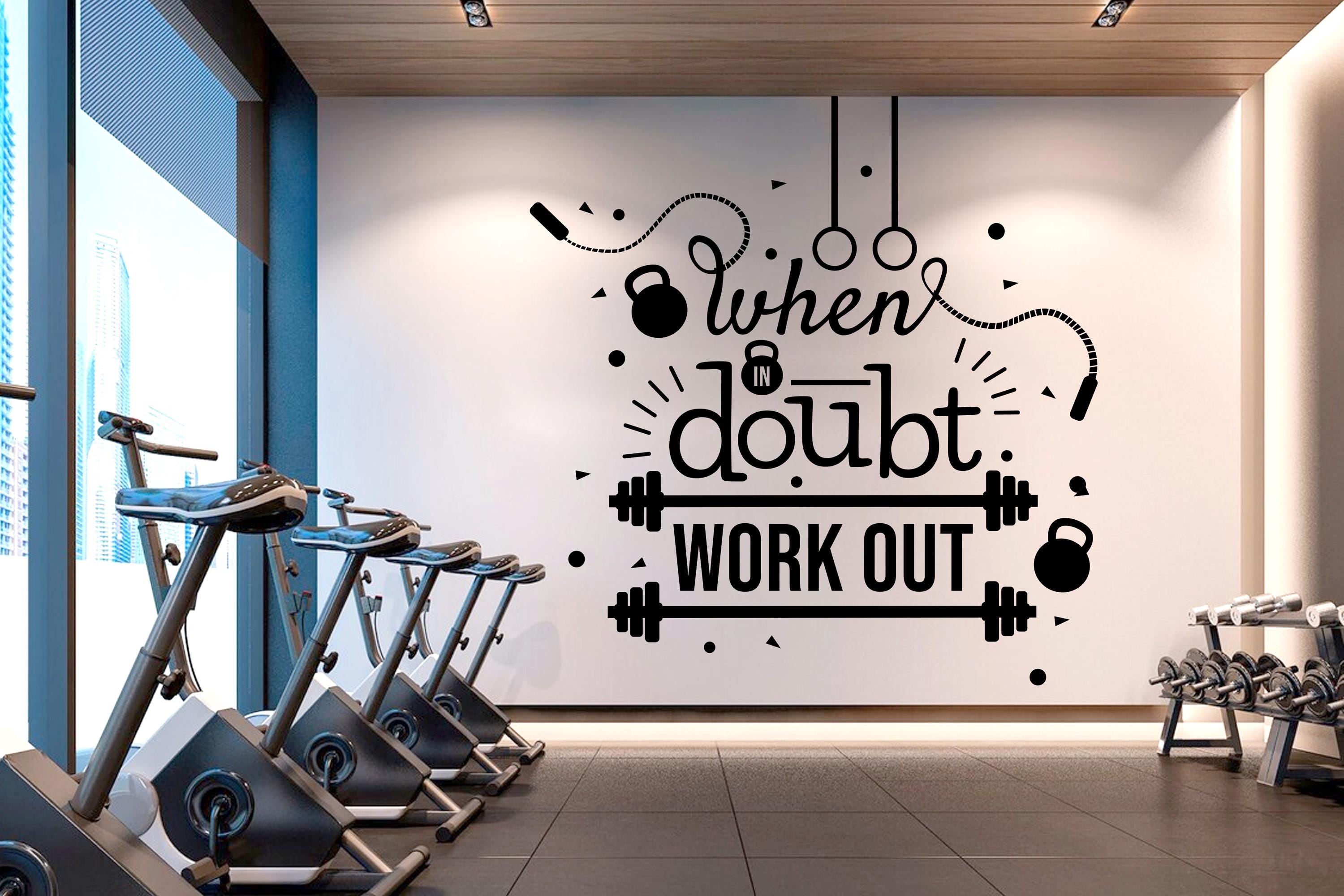 Gym Mirror Gym Decor For Home Stay Positive Work Hard Make It Happen Motivational Gym Wall Decal Quote For Home Gym Yoga Exercise Fitness Workout Inspirational Wall Art Classroom Fitness Stickers Workout