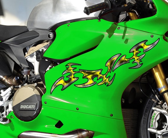 3D Tribal Sport Bike Vinyl Graphics, Tribal Bike Vinyl Wrap