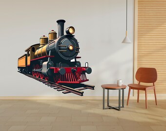 Train Wall Decal Train Wall Sticker Train Art Train Wall Vinyl Wall Decal Train Room Gifts Vinyl Wall Art Stickers 400RS