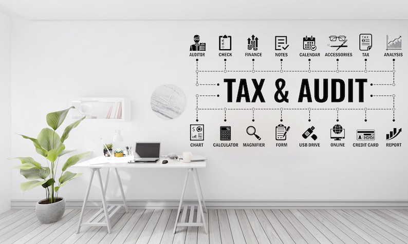 Tax Audit Office Wall Decor Office Wall Decal Finance Idea Teamwork ...