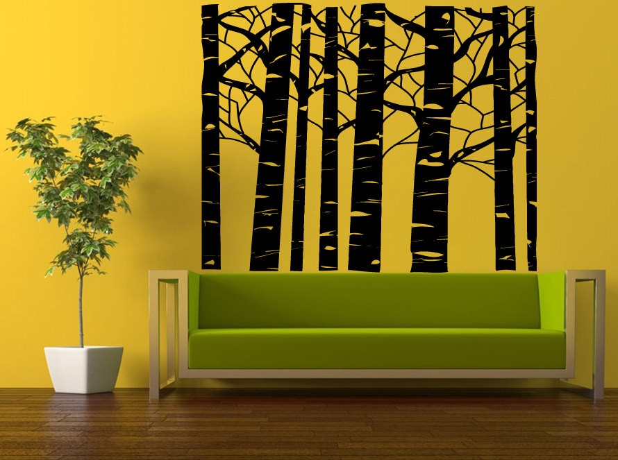 Wall Decal Vinyl Sticker Decals Peal and Stick Cheap Decor Art Birch ...