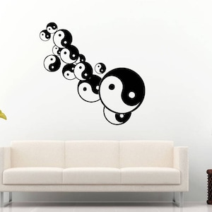 Yin Yang Balance Yoga Studio Mandala Henna Mehndi Namaste Om Meditation Wall Sticker Decal Vinyl Mural Decor Art L2227