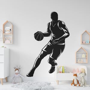 Basketball wall decal Hoop wall art Sport Wall Decal Kids Decal Basketball Gifts wall Vinyl Wall Sticker Boy Room 612RS