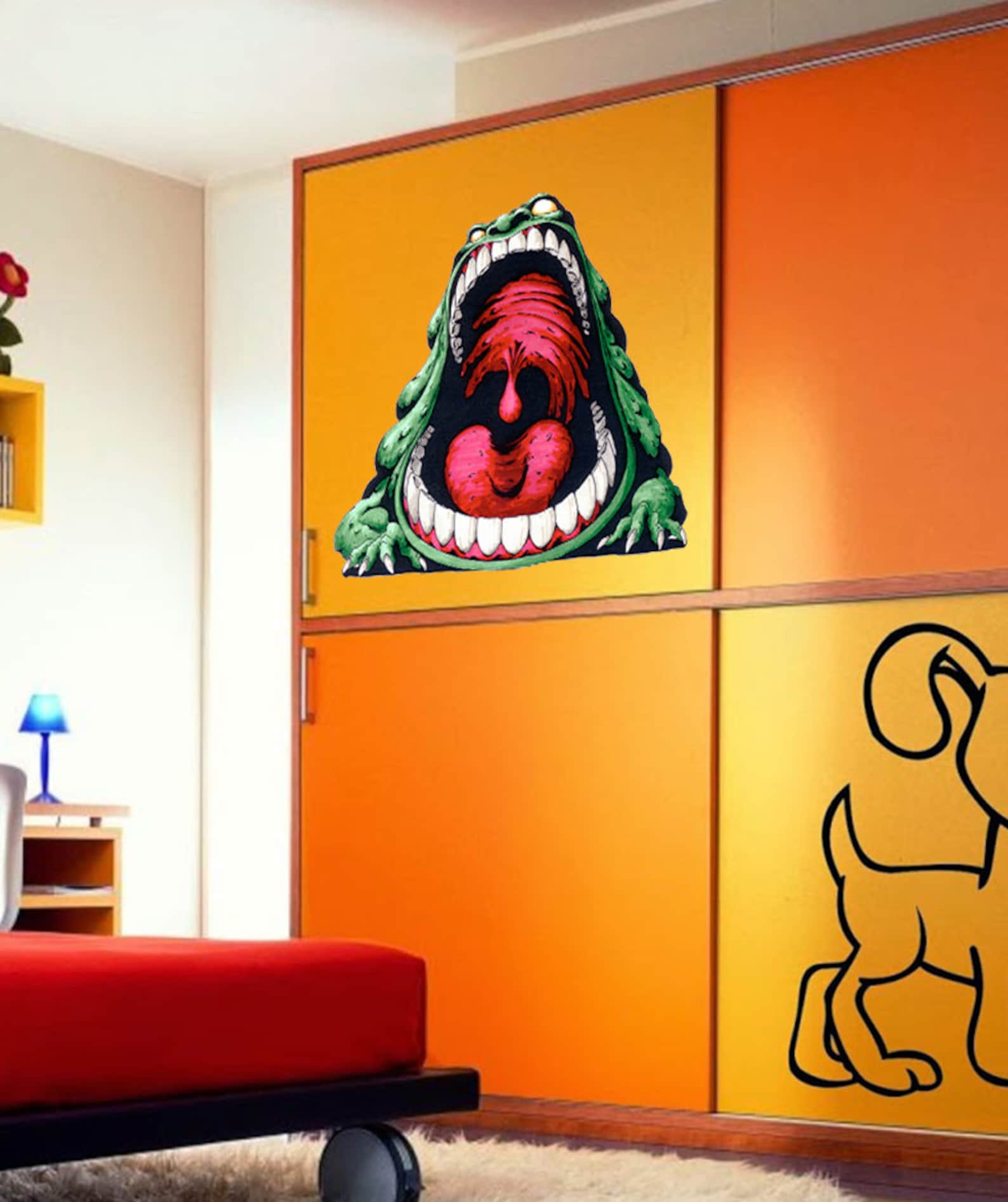 Slimer Sticker Slimer Decal, Slimer Sticker, Slimer Wall Decor, Slimer Wall Art - Etsy