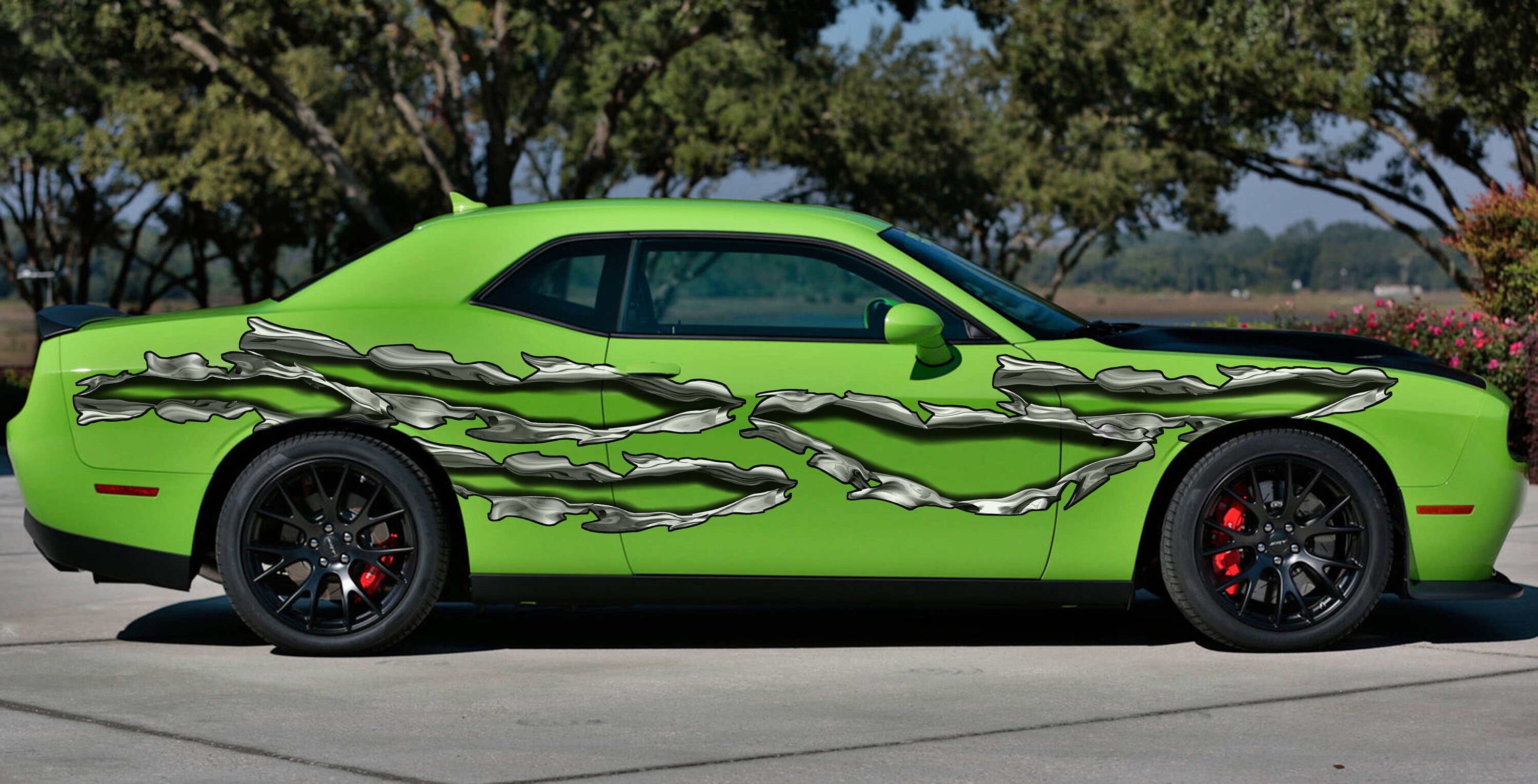 3D Ripped Metal Car Wrap, Ripped Metal Car Graphics, Ripped Metal Vinyl ...