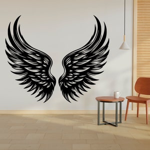 Angel Wings wall decal Wings Mid Century Modern Boho Angel Wings Decal Stickers Nursery Decor Kids Room Wall Art Home Decor 256RS