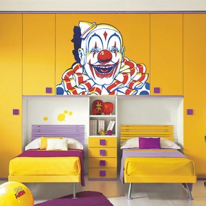 Decalcomania clown wall, adesivo clown wall, decorazione parete clown