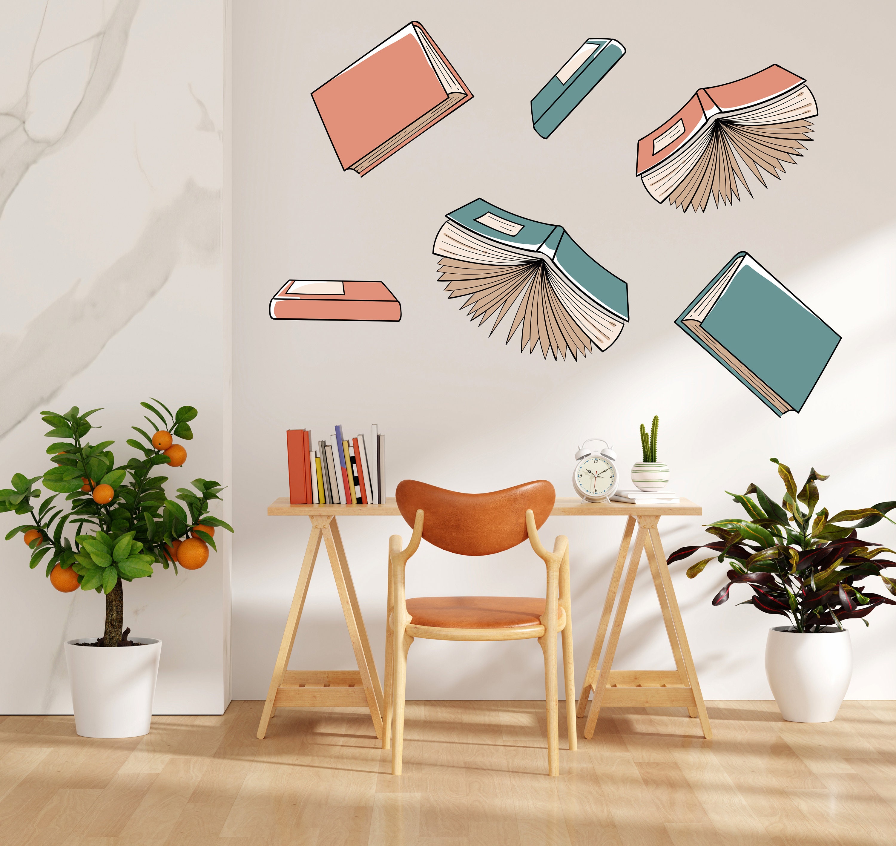 Library Vinyl Wall Art Decals, Books Wall Decor, Library Wall Decal ...