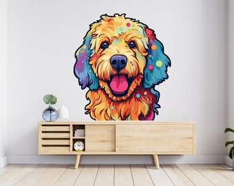 Dog wall decal Dog decor Dog wall art Decal Dog Lover Animals anime decal Dog Bathroom Wall Decals Stickers Vinyl 203RS