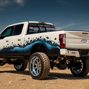 Blue Terrain Splatter Truck Wrap – Custom Vinyl Side Decal for Ford Super Duty  Rugged Off-Road Mud Splash Look – Gift for Lifted Truck Fans